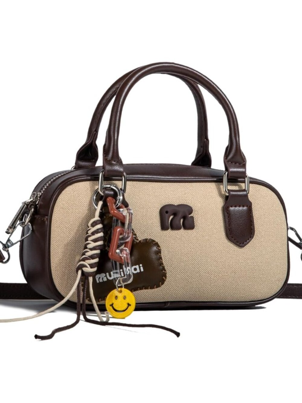 Women's Retro Canvas & Leather Tote Bag Classic Patchwork Shoulder Handbag Vinta
